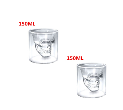 Skull Skull Double Transparent Glass Mostore.com