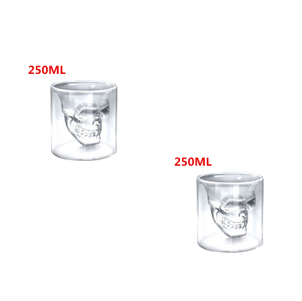 Skull Skull Double Transparent Glass Mostore.com