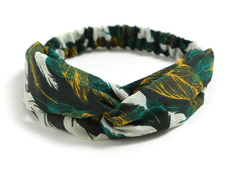 Women Retro Style Hairband floral Print Headband Cross Mostore.com