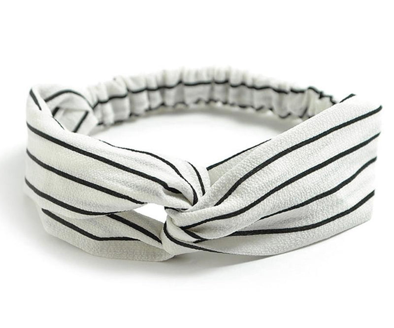 Women Retro Style Hairband floral Print Headband Cross Mostore.com