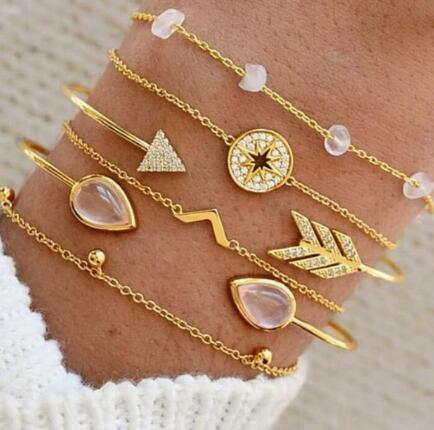 Bead Chain Bracelet Set Anklet Mostore.com
