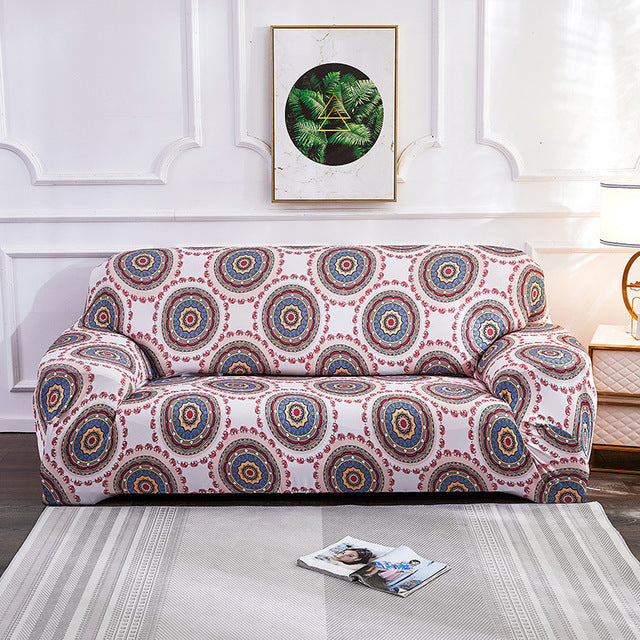 Bohemian style stretch all-inclusive sofa cover Mostore.com