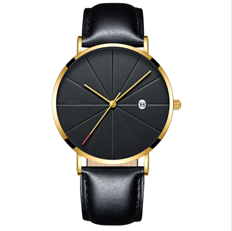 Simple calendar watch male creative waterproof quartz watch Mostore.com