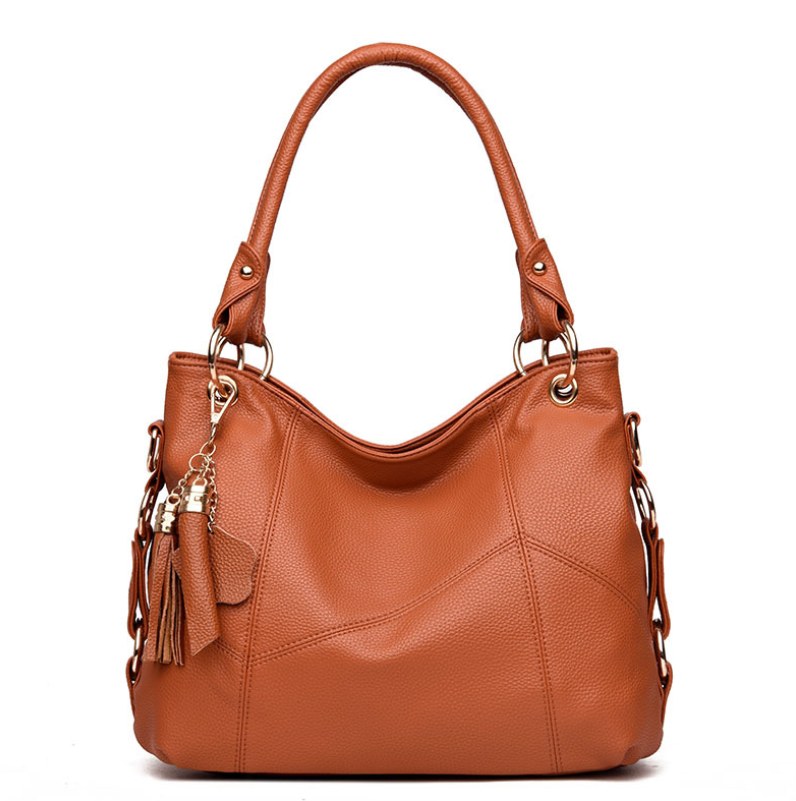 Leather tassel soft leather shoulder bag Mostore.com