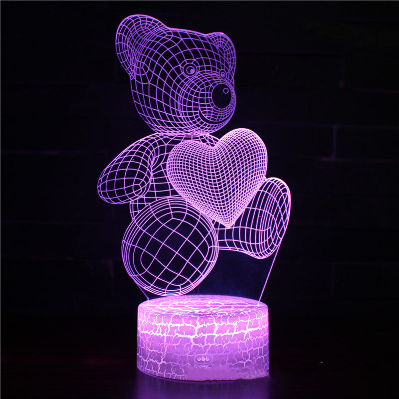 Love Bear Series 3D Light Creative Night Light LED Visual Light mostorepro.com