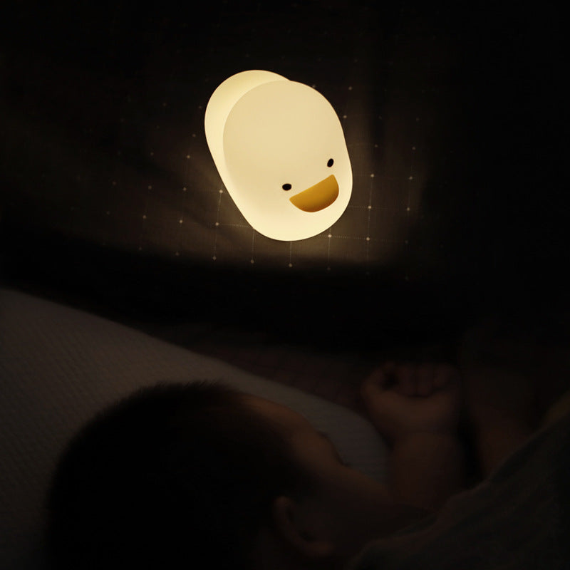 Nordic Cute Lovely Cartoon Dull Duck Led Night Light Silicone USB Charging NightLight Holiday Gifts Kids Room Bedside Bedroom American Varieties
