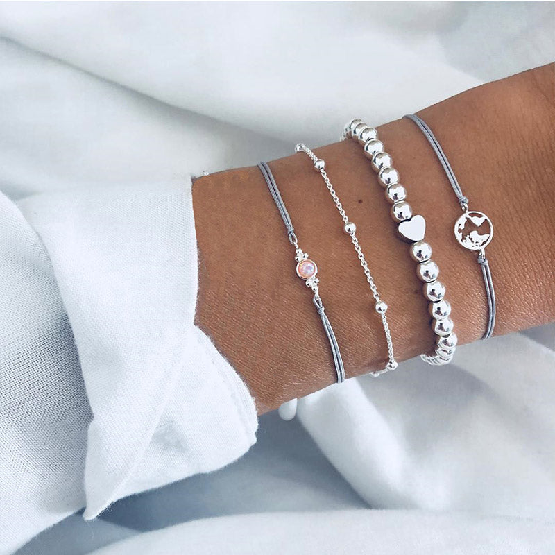 Bead Chain Bracelet Set Anklet Mostore.com