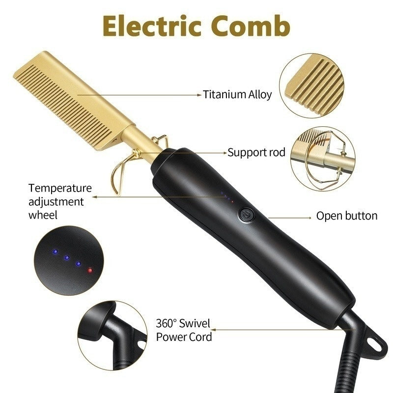 Hair Straightener Brush Comb Mostore.com