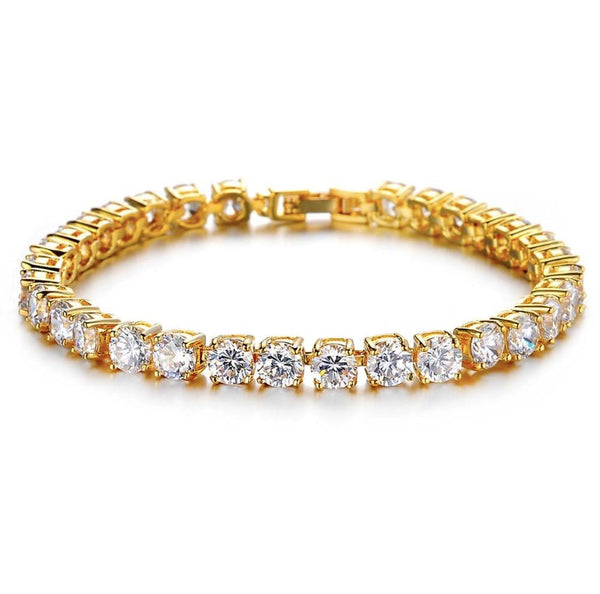 Hip Hop Bracelet Iced Out Single Row Rhinestones Chain Bling Tennis Charm Bracelets Zirconia Bracelets Link Chain Jewelry Mostore.com