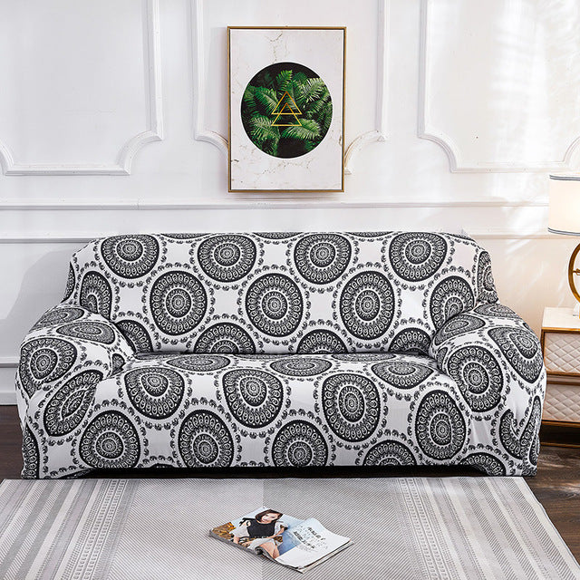Bohemian style stretch all-inclusive sofa cover Mostore.com