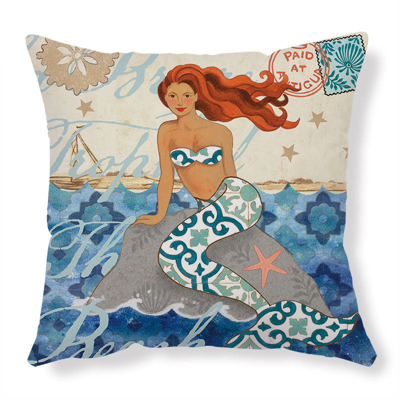 Cushion Covers Sea Turtle Printed Throw Pillow Cases For Home Decor Sofa Chair Seat Mostore.com