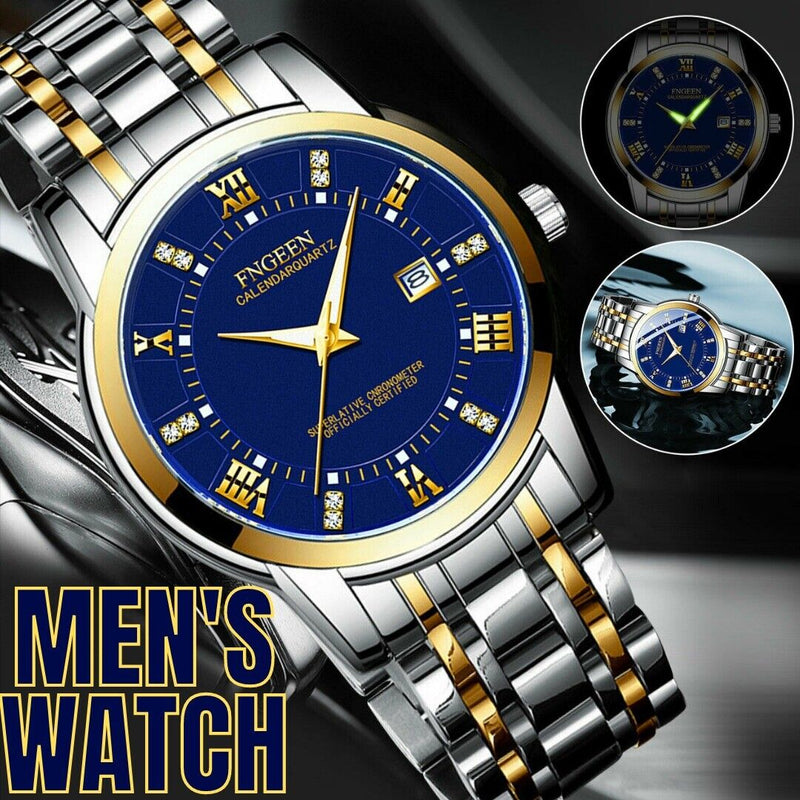 Stainless Steel Watch For MEN Quartz Luminous Classic Watches For Father Elderly Mostore.com