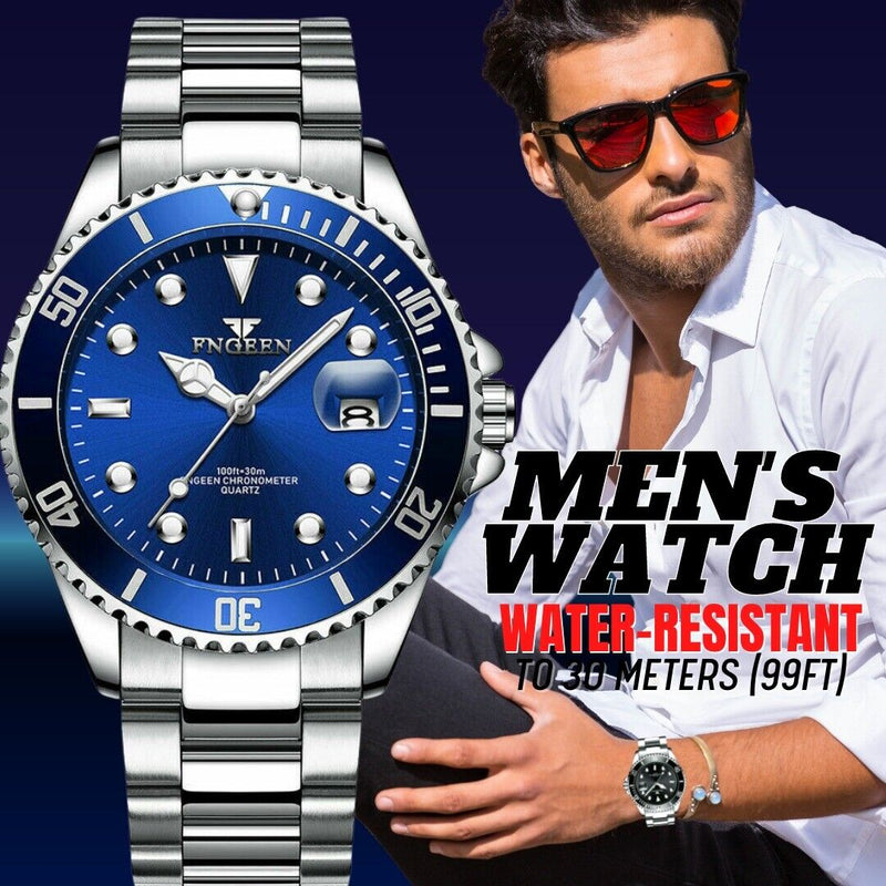 Men's Watch Relojes De Hombre Stainless Steel Quartz Luminous Classic Watches Mostore.com