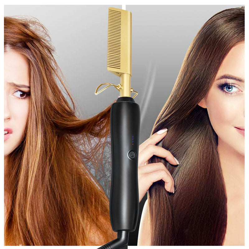 Hair Straightener Brush Comb Mostore.com