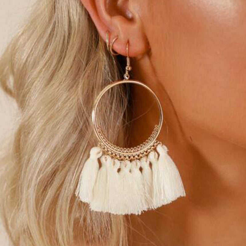 Big Round Drop Dangle Earrings Mostore.com