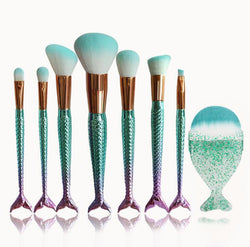 Mermaid Shaped Makeup Brushes Mostore.com
