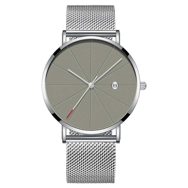 Simple calendar watch male creative waterproof quartz watch Mostore.com