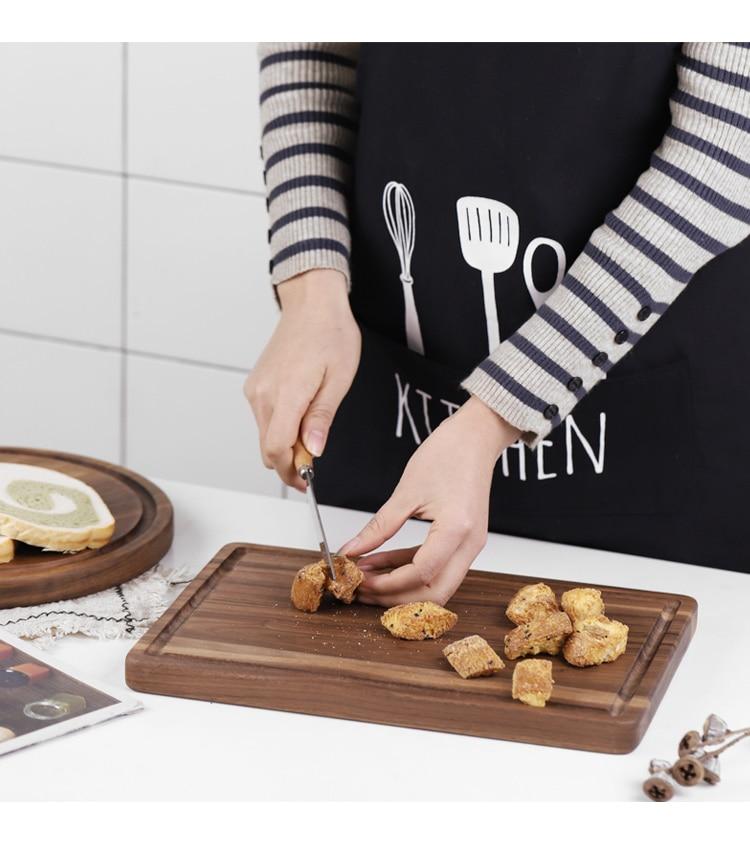 Black Walnut Wood Cutting Board Creative Whole Tray Fruit Chopping Cutting Board Wood Chopping Blocks For Kitchen Mostore.com