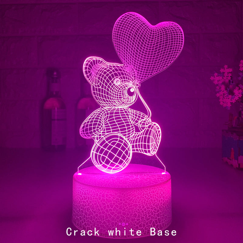 Love Bear Series 3D Light Creative Night Light LED Visual Light mostorepro.com