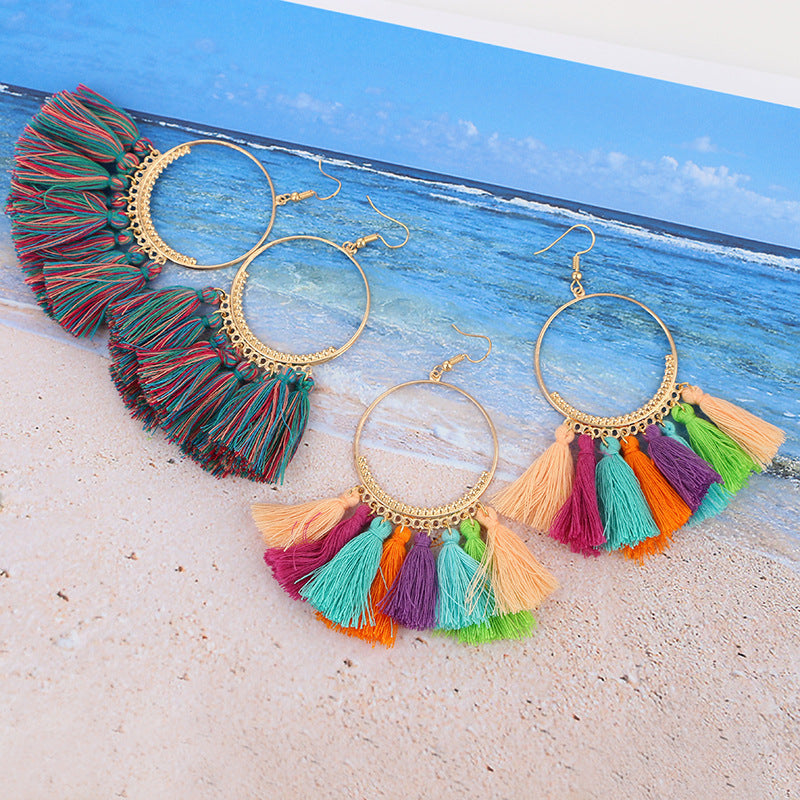 Big Round Drop Dangle Earrings Mostore.com