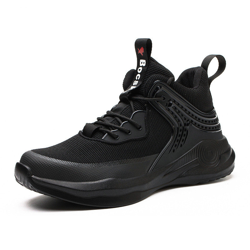 High-top Safety Shoes Construction Protective Footwear Men Steel Toe Shoes Breathable Hiking Boots Puncture Proof Work Boots Mostore.com