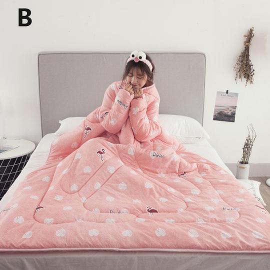 Winter Lazy Quilt with Sleeves Mostore.com