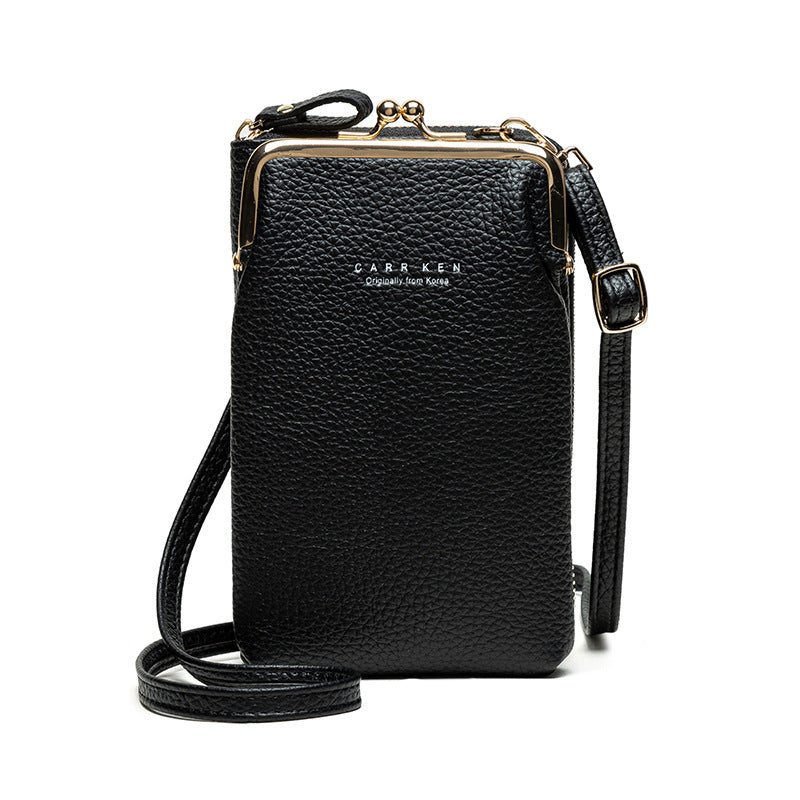 Fashion Lychee Pattern Solid Color Diagonal Shoulder Bag Mostore.com