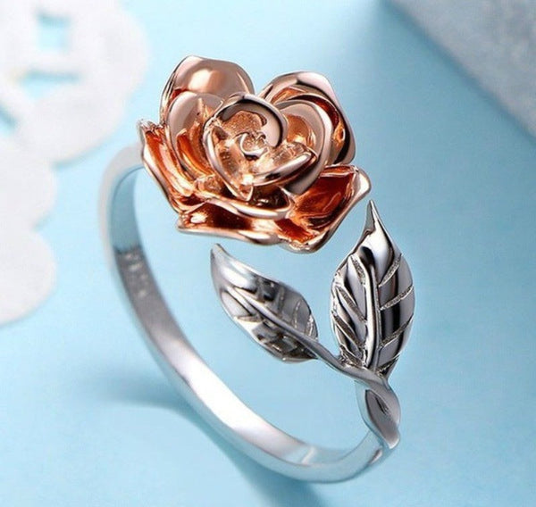 Rose gold-plated rosette ring Mostore.com