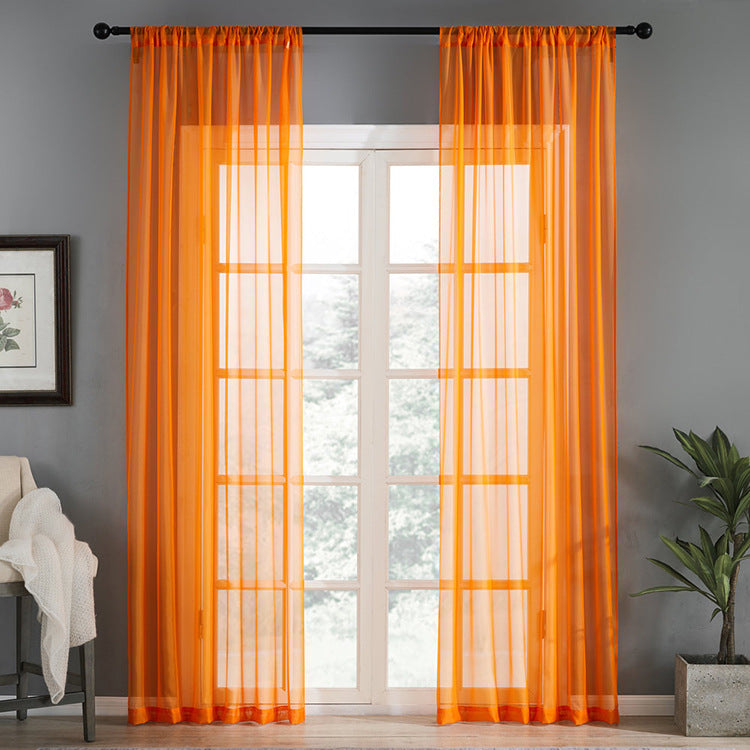 Modern And Simple Pure Color Cotton And Linen Window Screen CJ
