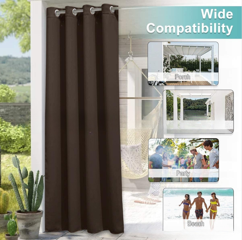 Solid Color Outdoor Waterproof And Sun Protection UV Protection High Precision Black Silk Shading Curtain CJ