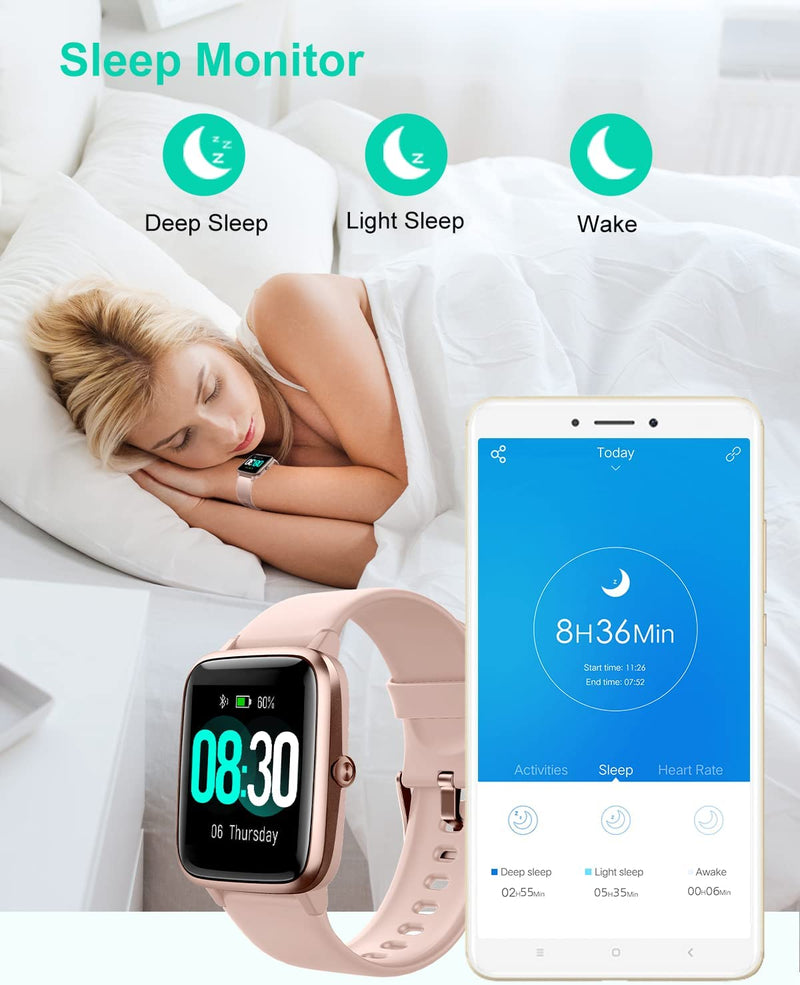Smart Watch For IOS And Android Phones IP68 Waterproof Smartwatch Fitness Tracker Watch With Heart Rate Sleep Monitor Steps Calories Counter Mostore.com