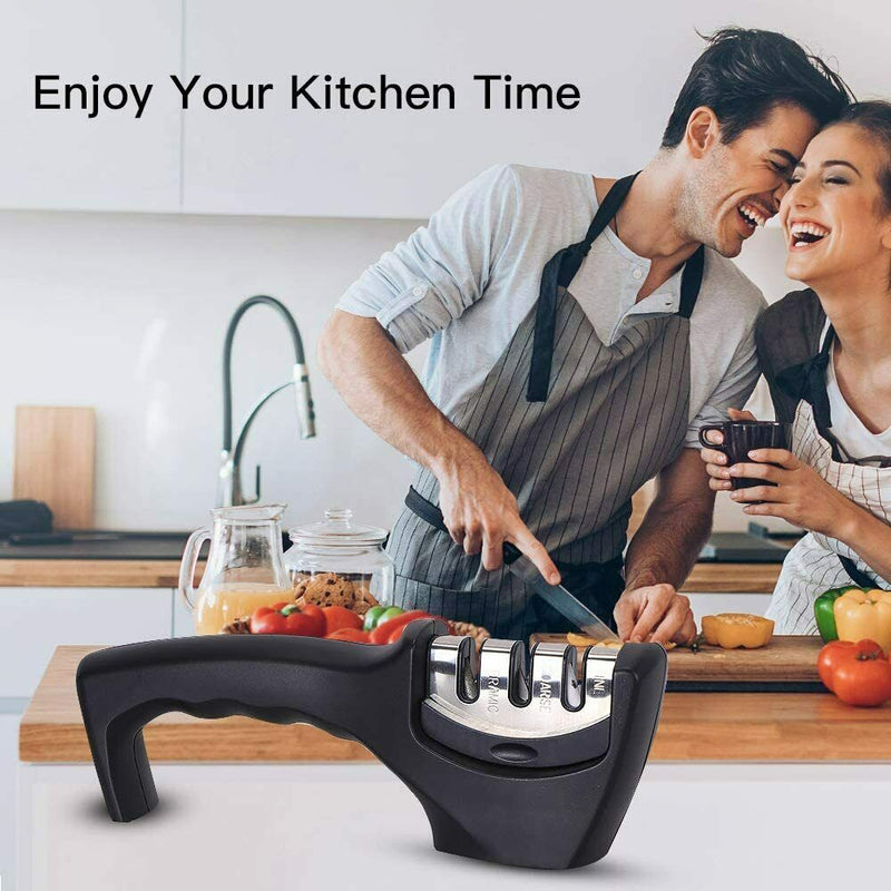 KNIFE SHARPENER Ceramic Tungsten Kitchen Knives Blade Sharpening System Tool USA Mostore.com