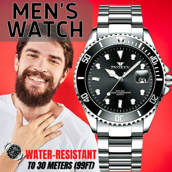Men's Watch Relojes De Hombre Stainless Steel Quartz Luminous Classic Watches Mostore.com