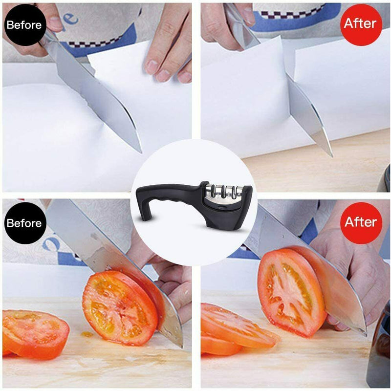 KNIFE SHARPENER Ceramic Tungsten Kitchen Knives Blade Sharpening System Tool USA Mostore.com