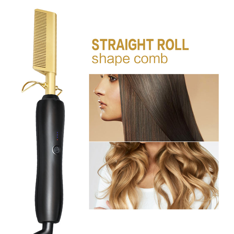 Hair Straightener Brush Comb Mostore.com
