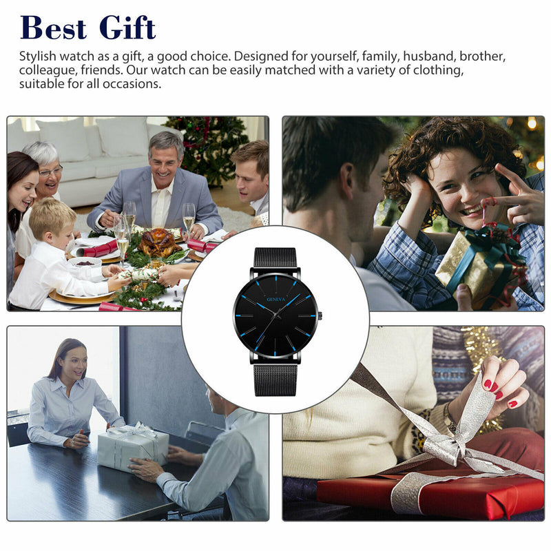 Waterproof Men's Watch Stainless Steel Quartz Analog Wristwatches Sport Fashion Mostore.com