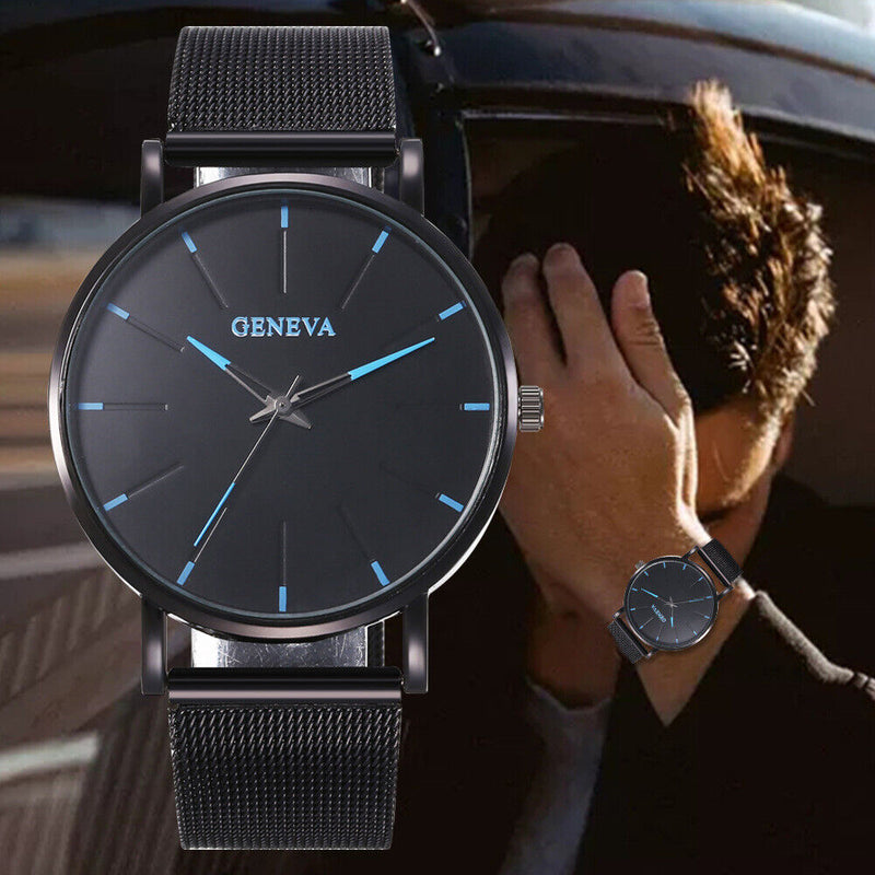 Waterproof Men's Watch Stainless Steel Quartz Analog Wristwatches Sport Fashion Mostore.com
