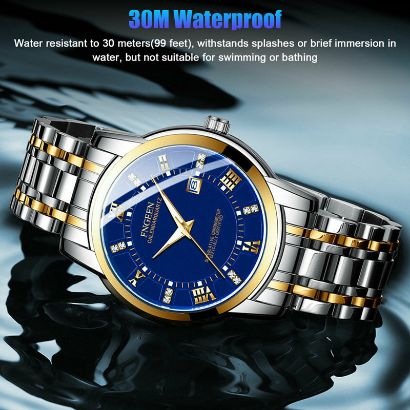 Stainless Steel Watch For MEN Quartz Luminous Classic Watches For Father Elderly Mostore.com