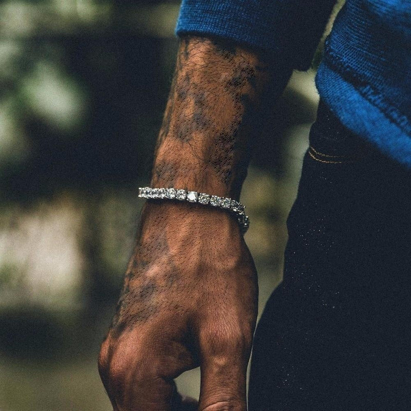 Hip Hop Bracelet Iced Out Single Row Rhinestones Chain Bling Tennis Charm Bracelets Zirconia Bracelets Link Chain Jewelry Mostore.com