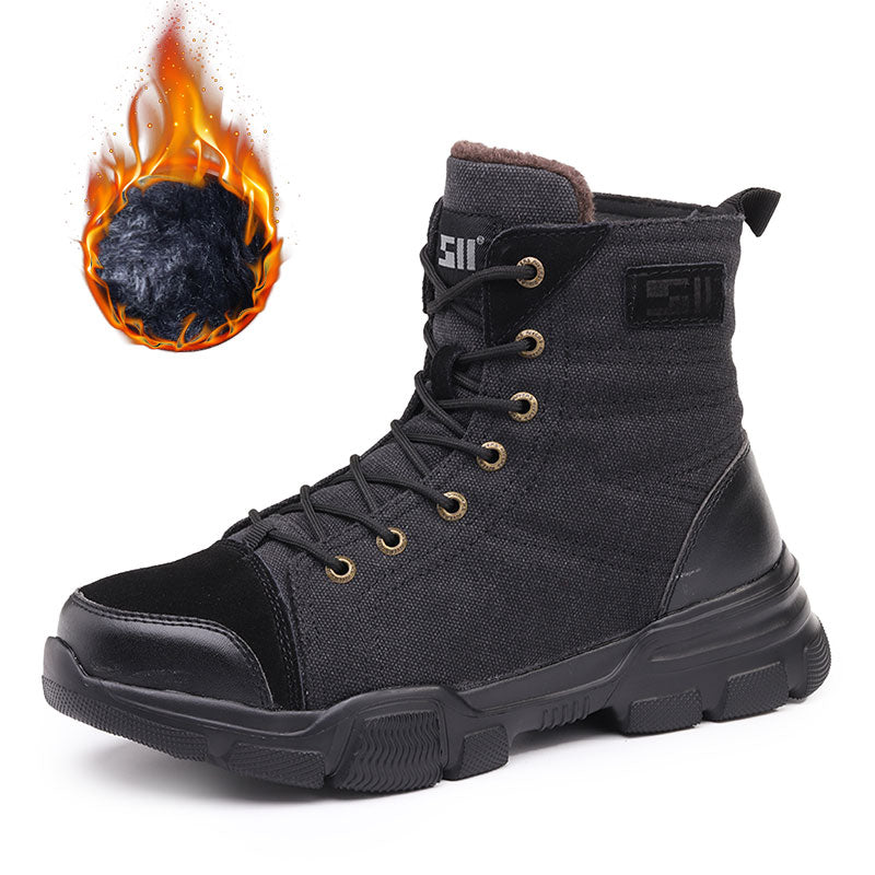 Safety Shoes Steel Toe Cap High-Top Work Protective Labor Insurance Shoes Mostore.com