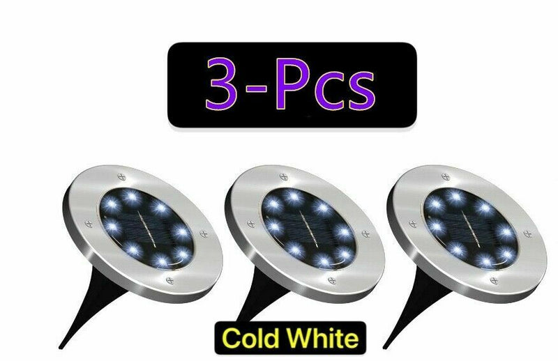 1-16 Pcs LED Solar Power Flat Buried Light In-Ground Lamp Outdoor Path Garden American Varieties