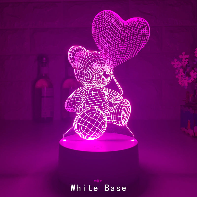 Love Bear Series 3D Light Creative Night Light LED Visual Light mostorepro.com