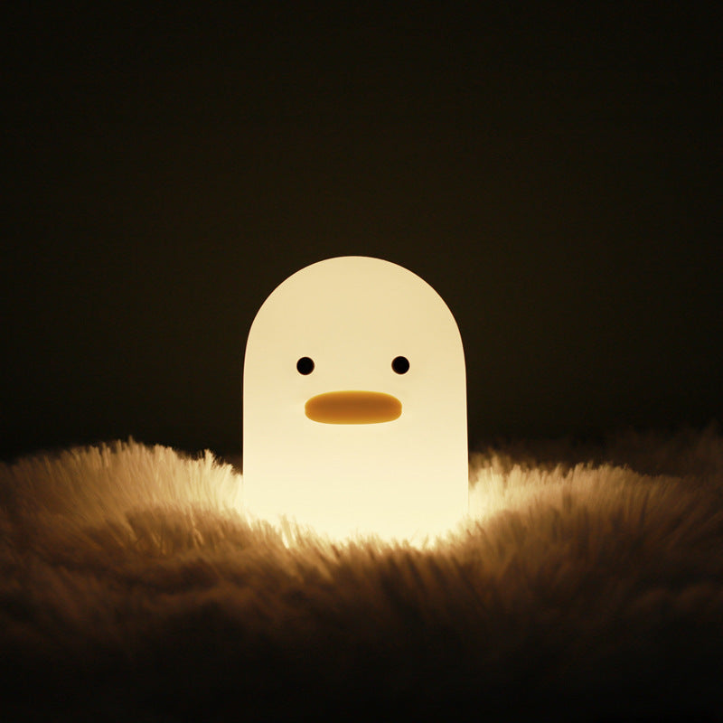 Nordic Cute Lovely Cartoon Dull Duck Led Night Light Silicone USB Charging NightLight Holiday Gifts Kids Room Bedside Bedroom American Varieties