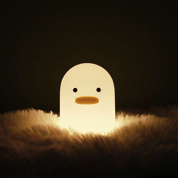 Nordic Cute Lovely Cartoon Dull Duck Led Night Light Silicone USB Charging NightLight Holiday Gifts Kids Room Bedside Bedroom American Varieties