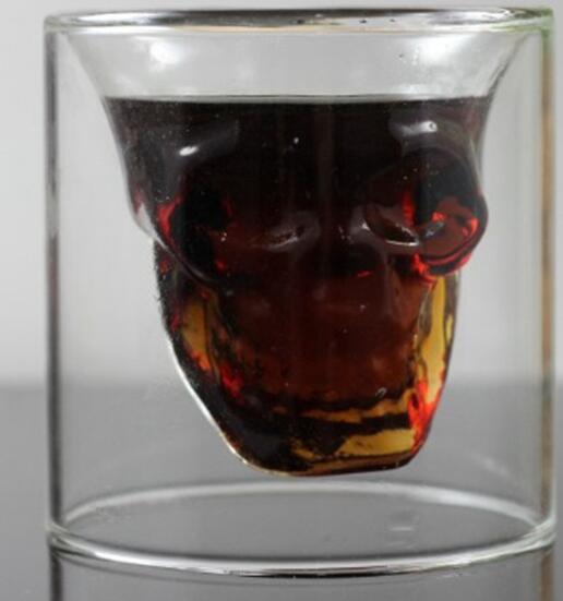 Skull Skull Double Transparent Glass Mostore.com