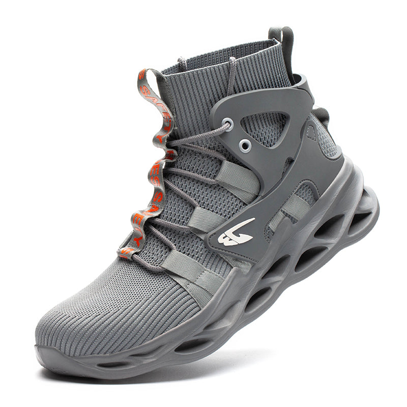 High-top Safety Shoes Construction Protective Footwear Men Steel Toe Shoes Breathable Hiking Boots Puncture Proof Work Boots Mostore.com