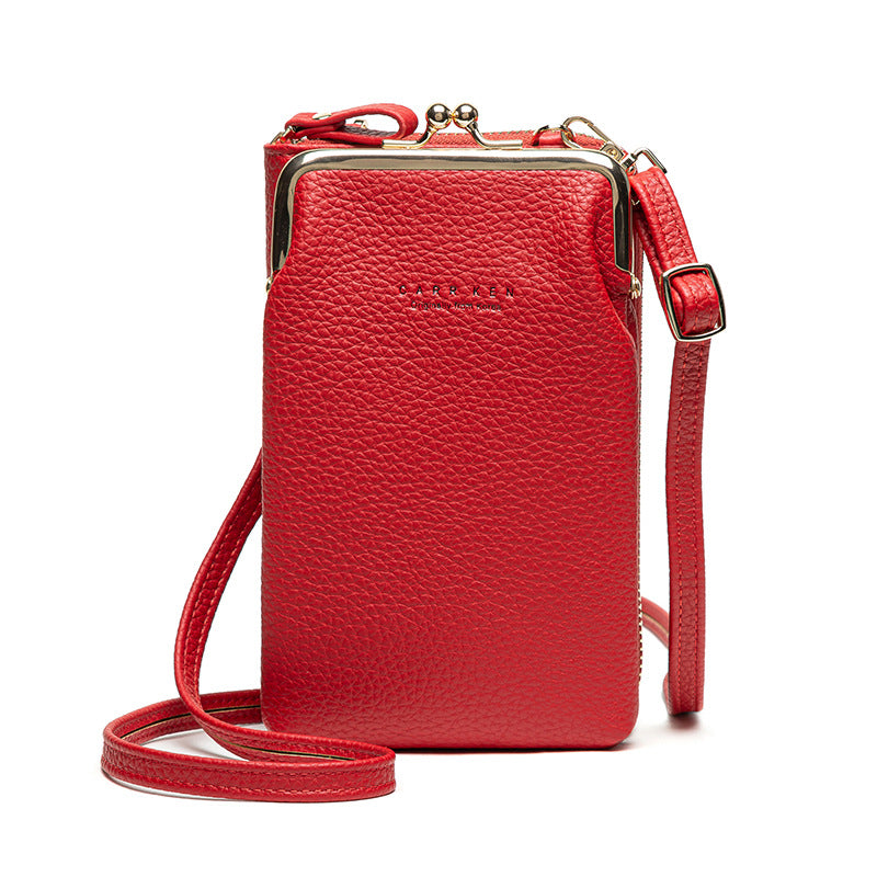 Fashion Lychee Pattern Solid Color Diagonal Shoulder Bag Mostore.com