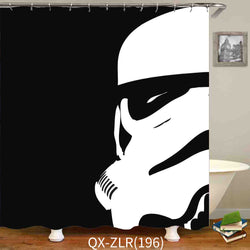3D digital printing waterproof shower curtain CJ