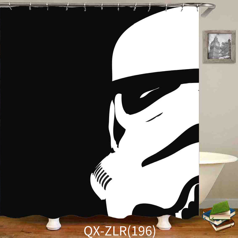 3D digital printing waterproof shower curtain CJ