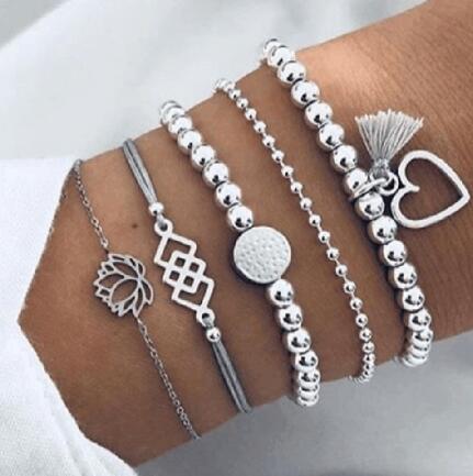 Bead Chain Bracelet Set Anklet Mostore.com